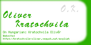 oliver kratochvila business card
